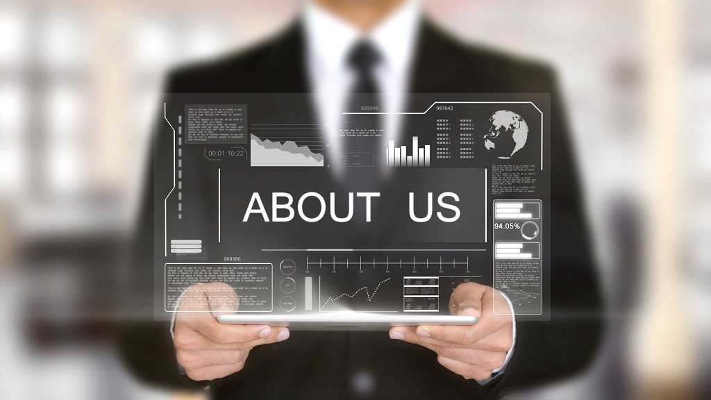 About Us, Hologram Futuristic Interface, Augmented Virtual Reality About Us, Hologram Futuristic Interface, Augmented Virtual Reality